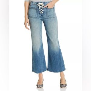 MOTHER Blue Flare Wide Leg Jeans